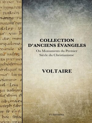 cover image of Collection d'anciens Évangiles